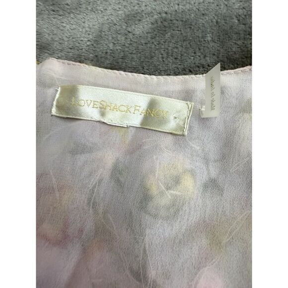 LoveShackFancy Marisela Floral Mini Dress in Pastel Confetti Pink XS - Picture 14 of 16